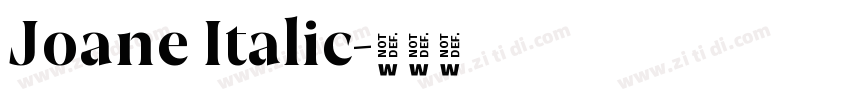 Joane Italic字体转换